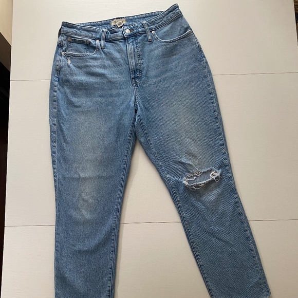 Madewell The Curvy Perfect Vintage Jean Cropped Distressed Size 32 - Picture 3 of 16